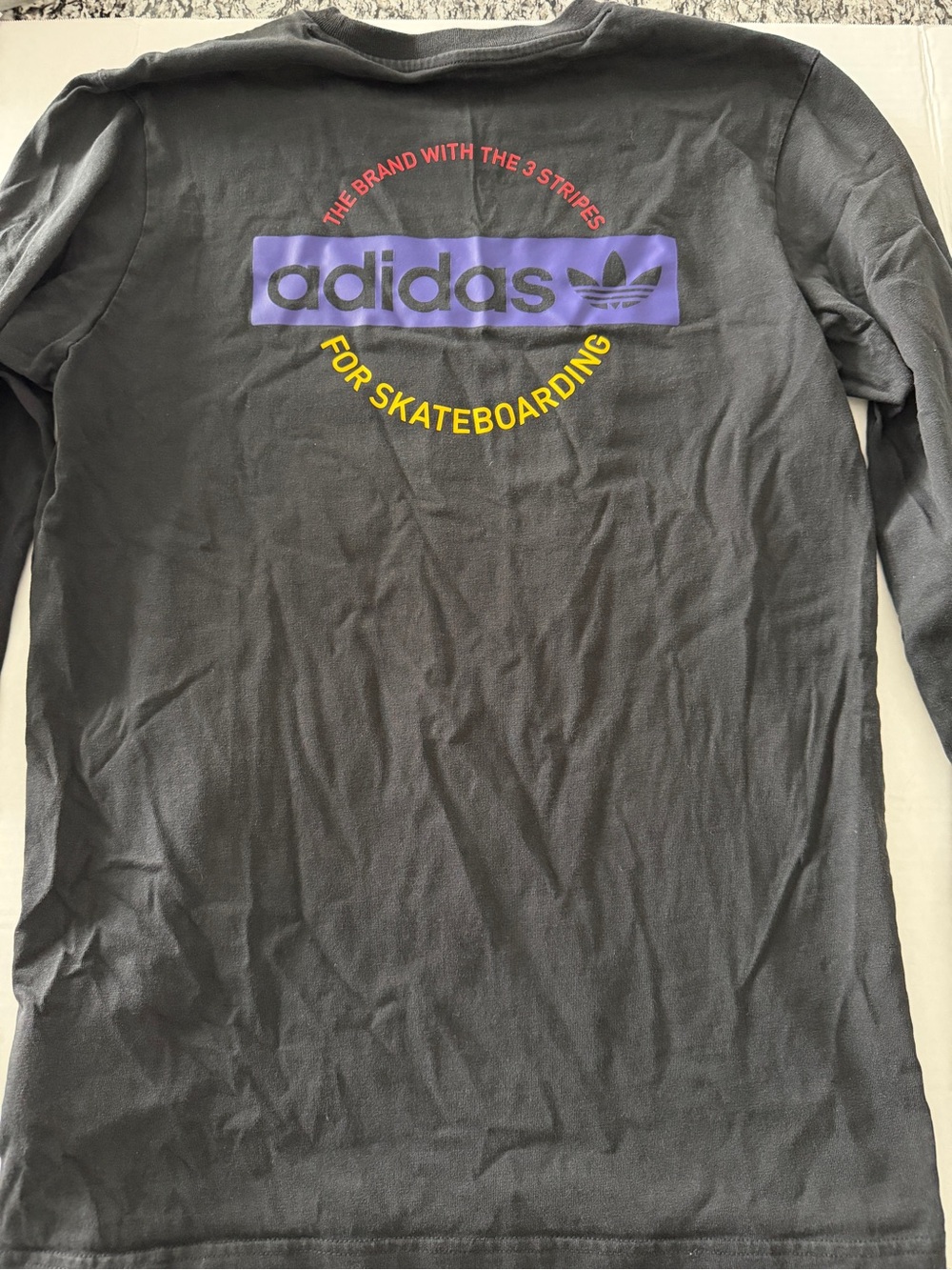 Adidas Skateboarding 4.0 Circle Black Long Sleeve Graphic Tee Small